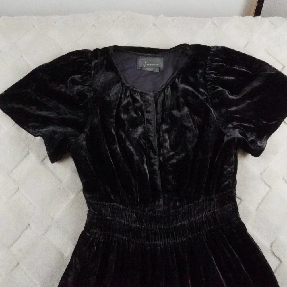 By Anthropologie The Somerset Maxi Dress Velvet Edition Womens Medium - Picture 2 of 12